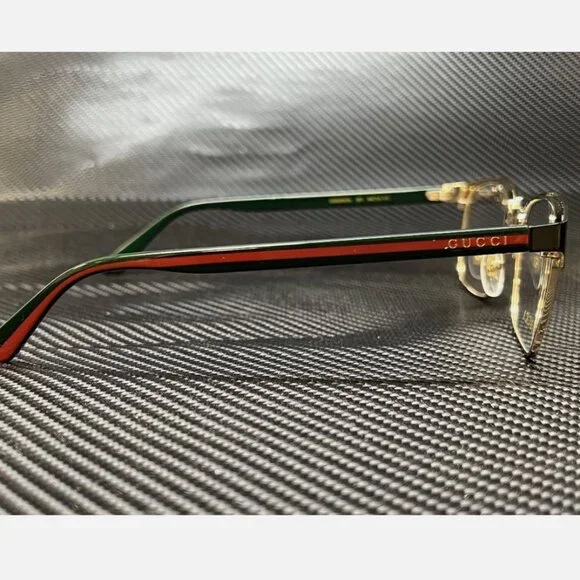 GUCCI Black Rectangle Men's 54 mm Eyeglasses